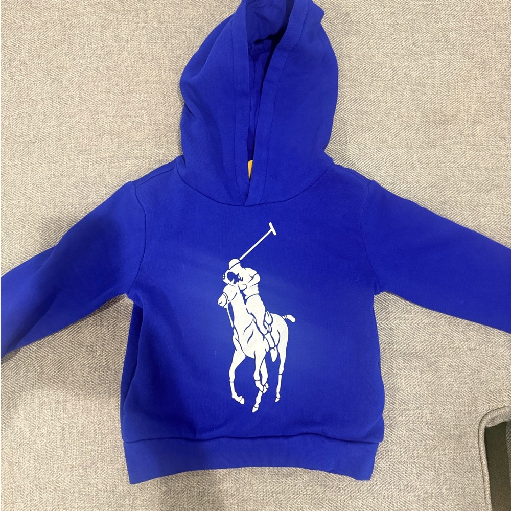 Polo by Ralph Lauren Bright Blue Hoodie with White Polo Pony
